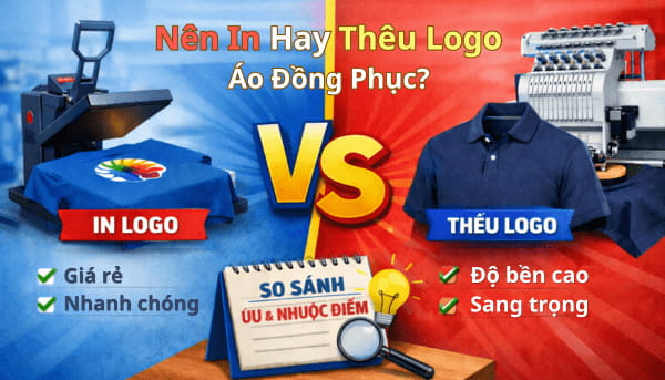 Nên In Hay Thêu Logo Áo Đồng Phục? Bí Quyết Chọn Chuẩn Nhất